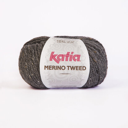 Merino Tweed 308 Donkergrijs