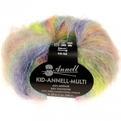 KID-ANNELL-MULTI 3182 Geel-Oranje-Groen-Blauw-Paars