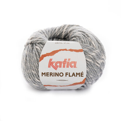 11 bollen Merino Flamé 107 Grijs-Ecru