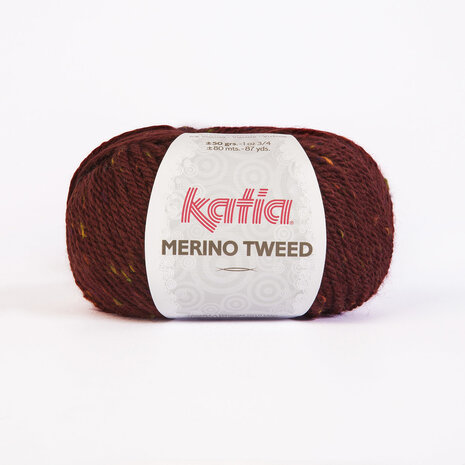 Merino Tweed 407 Wijnrood