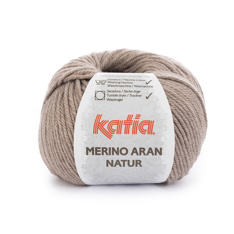 Merino Aran Natur 301 Steengrijs